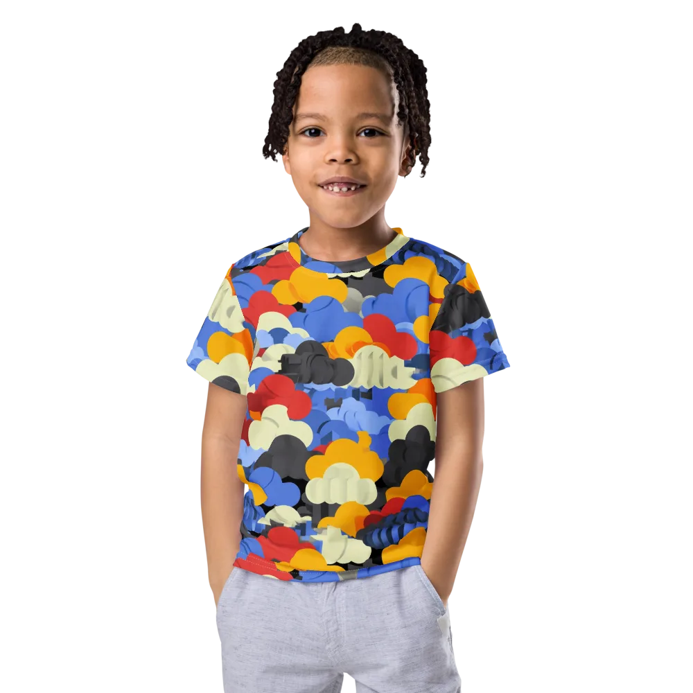 Cloudburst Chromatic on Kids Crew Neck T-Shirt — Front