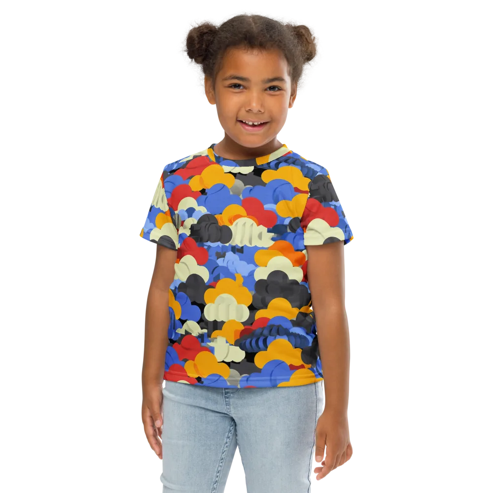 Cloudburst Chromatic on Kids Crew Neck T-Shirt — Front