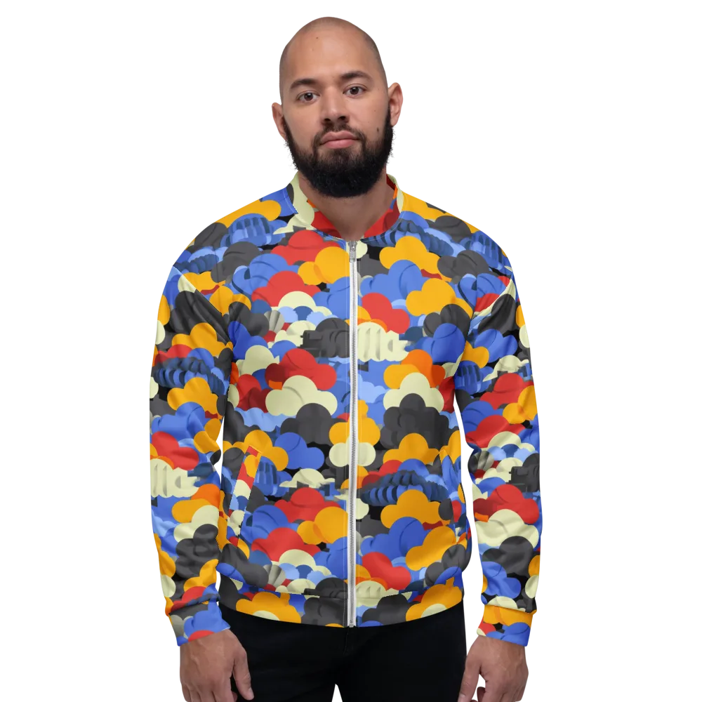 Cloudburst Chromatic on Bomber Jacket — Front