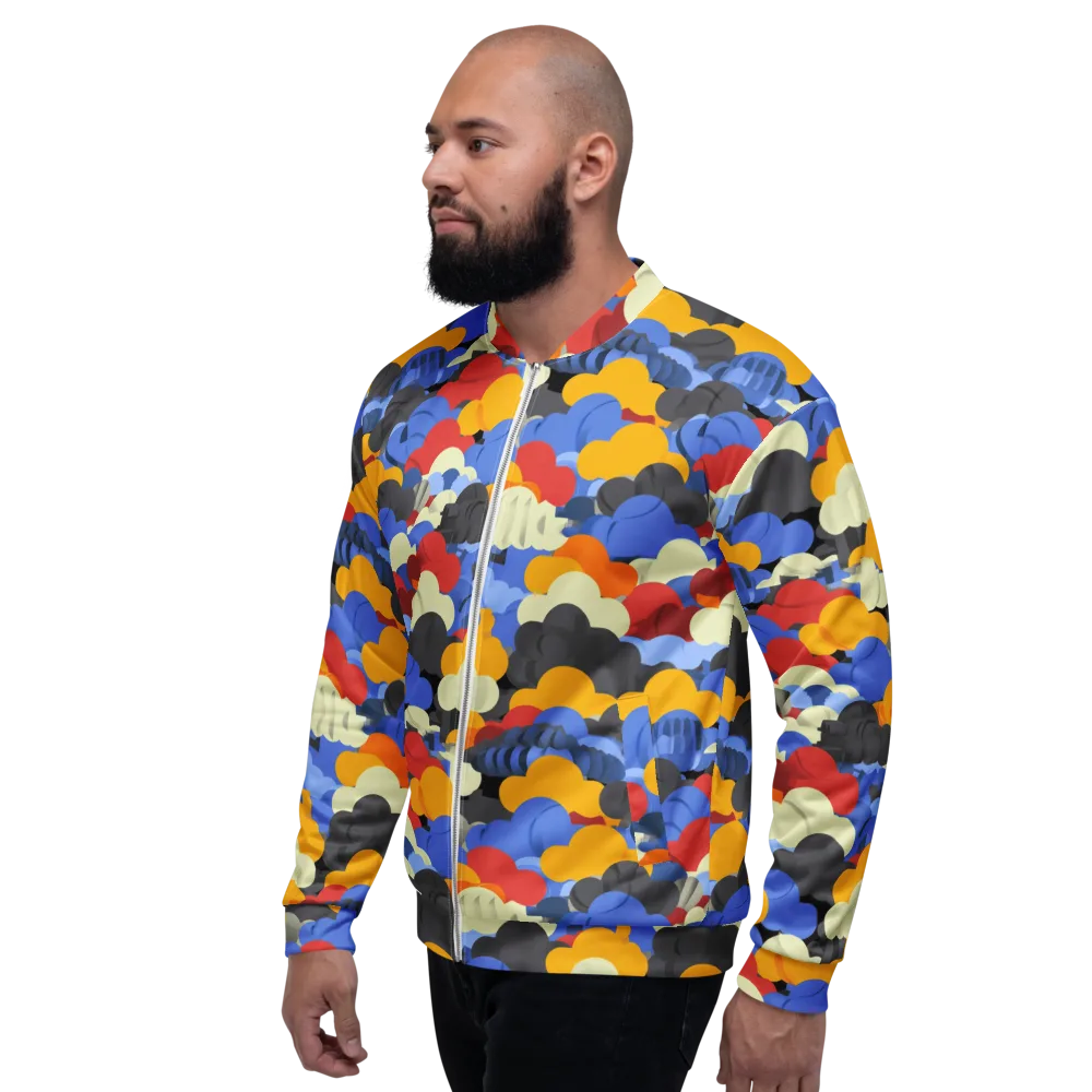 Cloudburst Chromatic on Bomber Jacket — Left