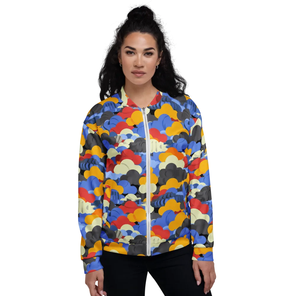 Cloudburst Chromatic on Bomber Jacket — Front