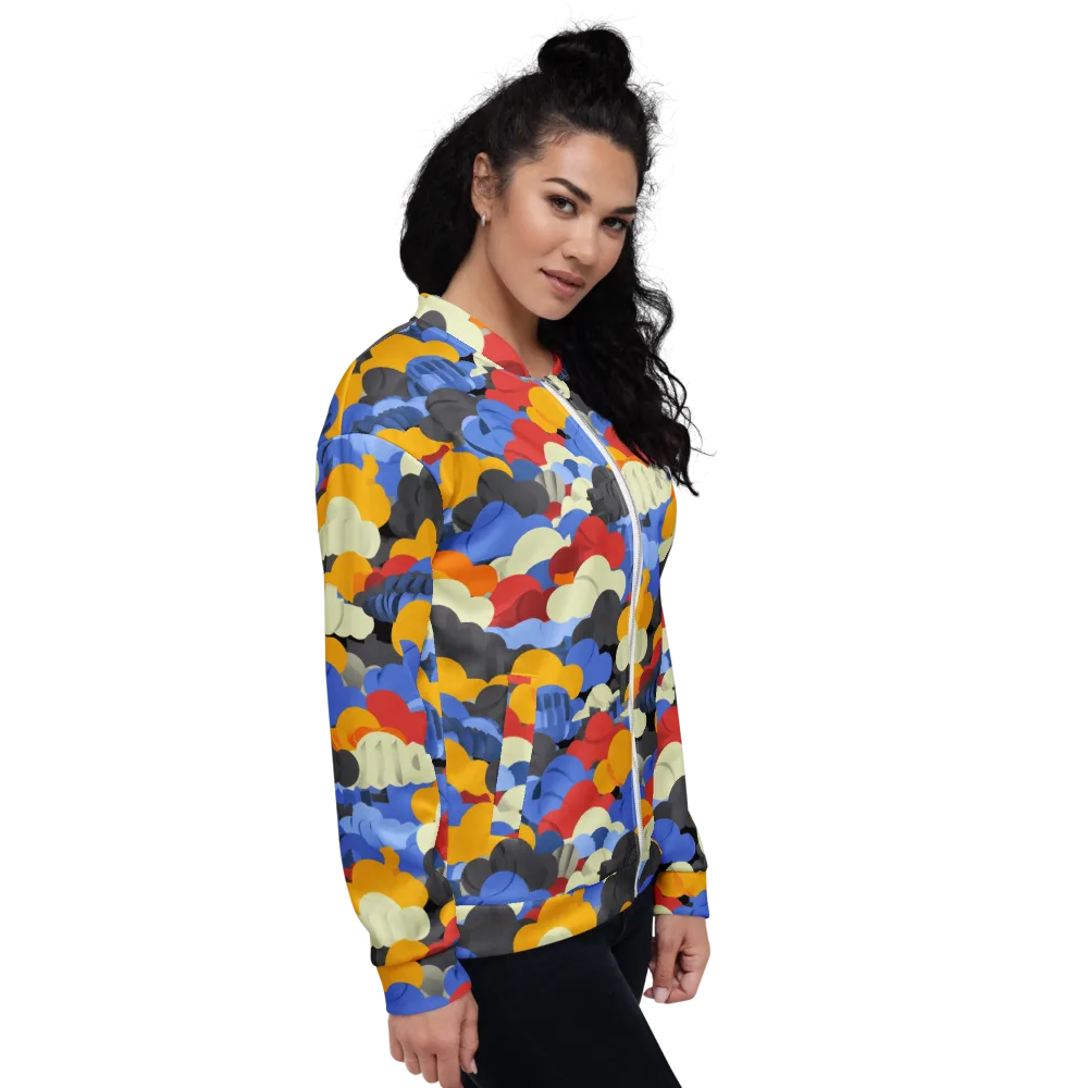 Cloudburst Chromatic on Bomber Jacket — Right