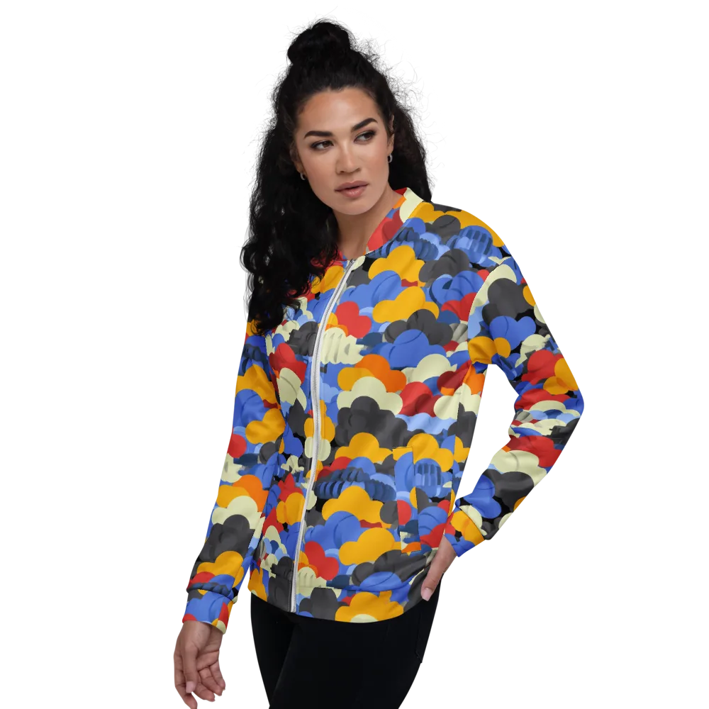 Cloudburst Chromatic on Bomber Jacket — Left