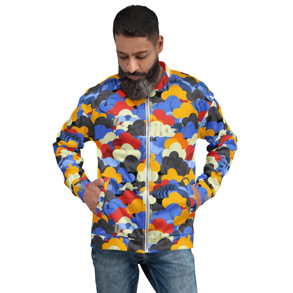 Cloudburst Chromatic on Bomber Jacket — Front