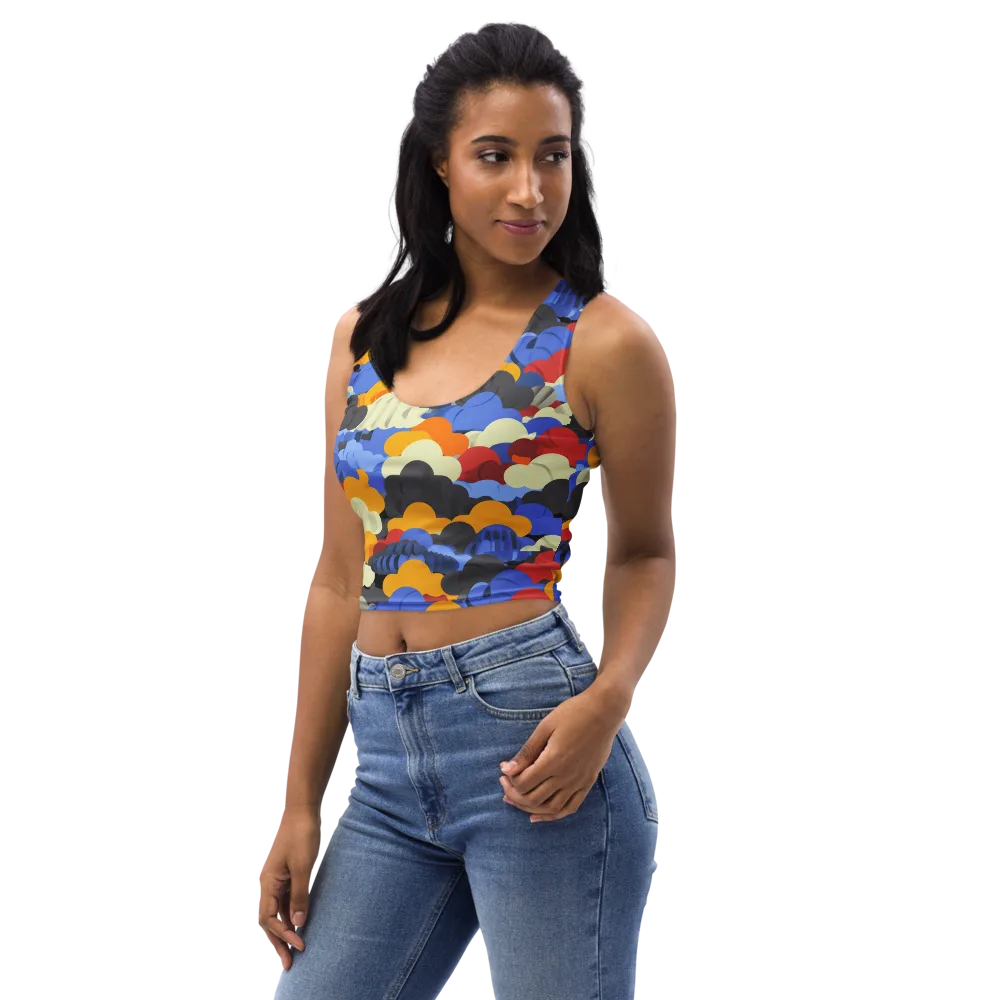 Cloudburst Chromatic on Crop Top — Left Front