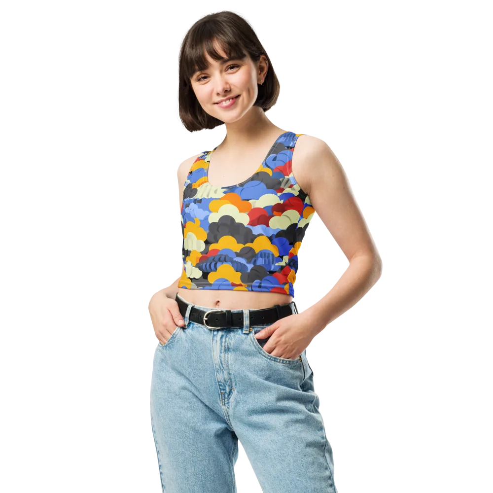 Cloudburst Chromatic on Crop Top — Front