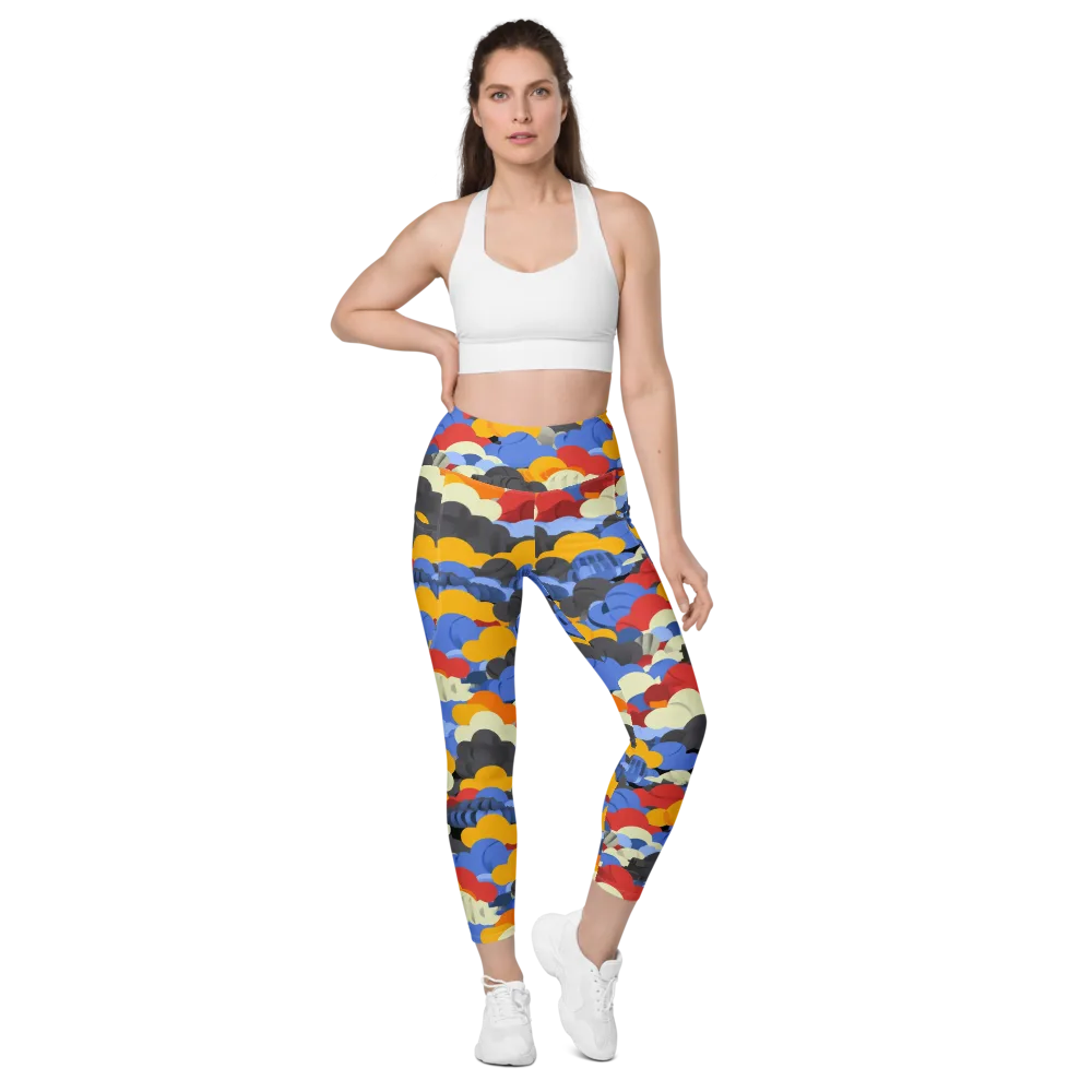 Cloudburst Chromatic on Leggings with Pockets — Front