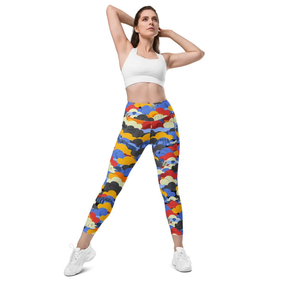 Cloudburst Chromatic on Leggings with Pockets — Front
