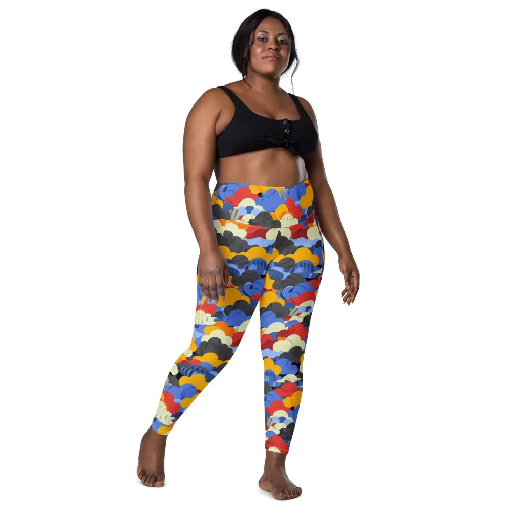 Cloudburst Chromatic on Leggings with Pockets — Front