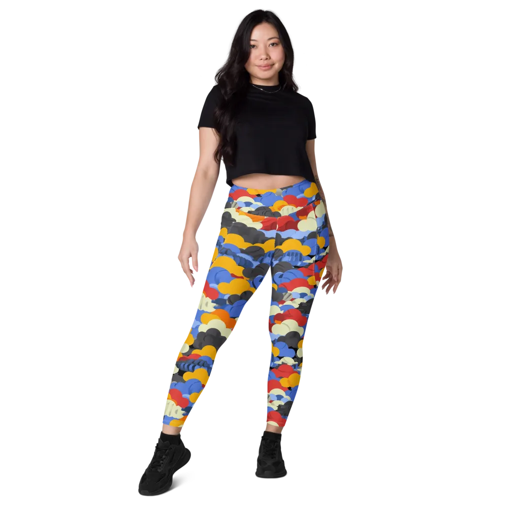 Cloudburst Chromatic on Leggings with Pockets — Front