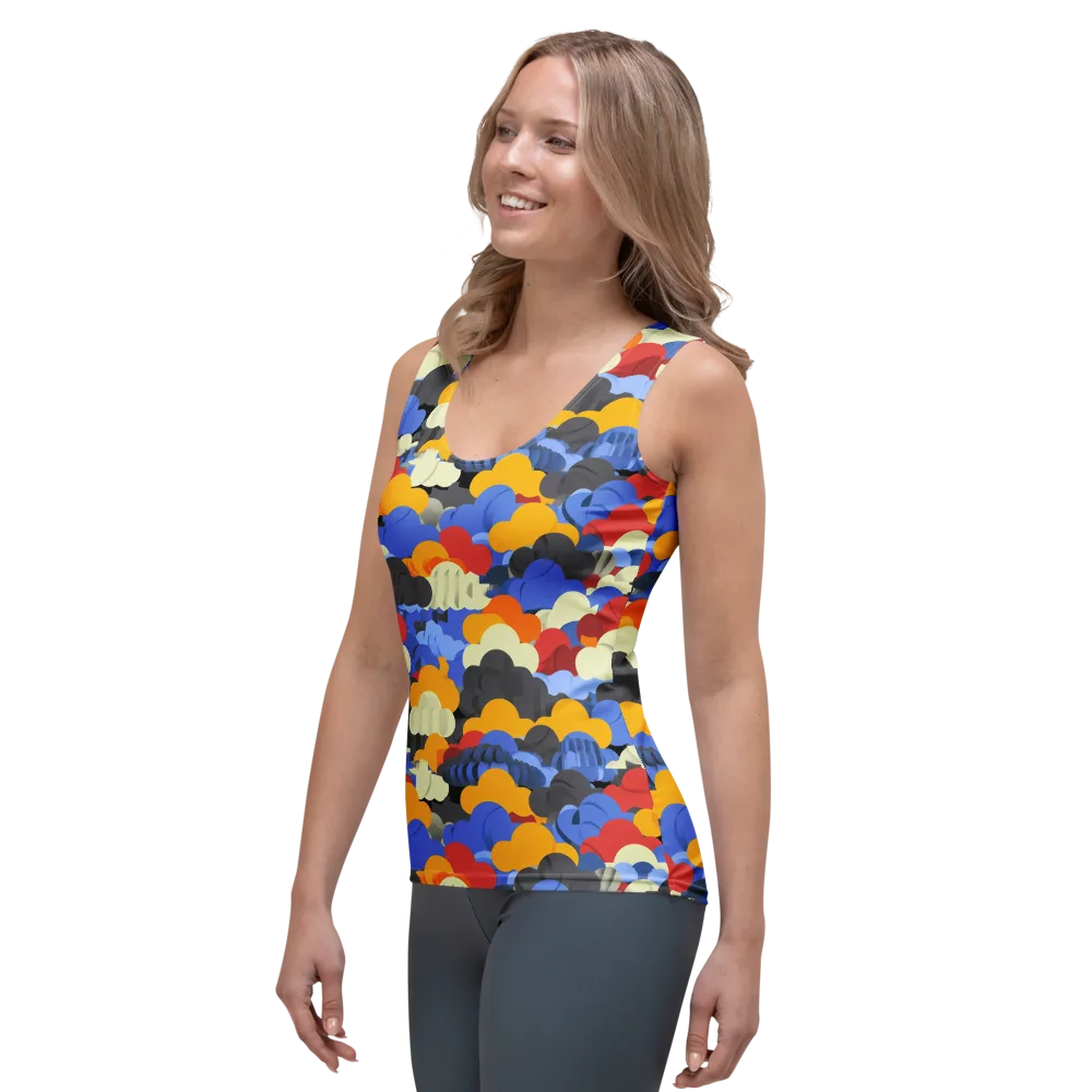 Cloudburst Chromatic on Women's Tank Top — Left Front