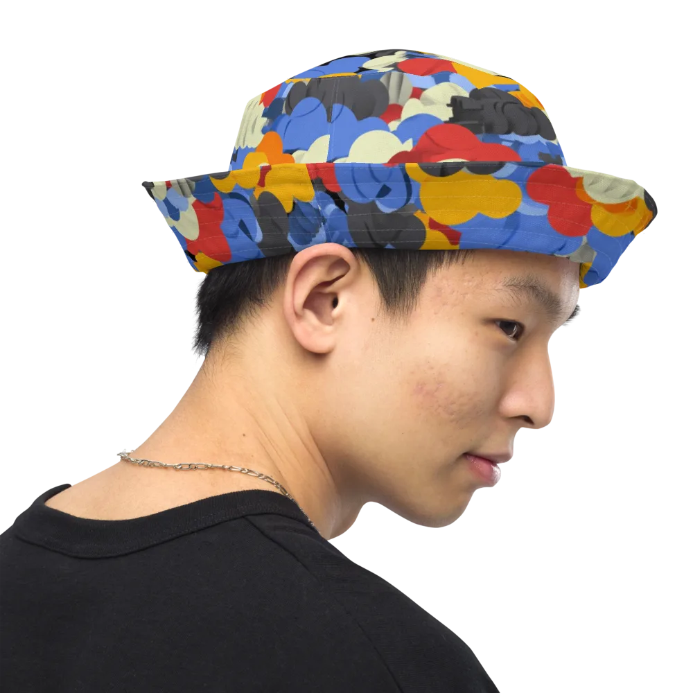Cloudburst Chromatic on Reversible Bucket Hat — Right Outside