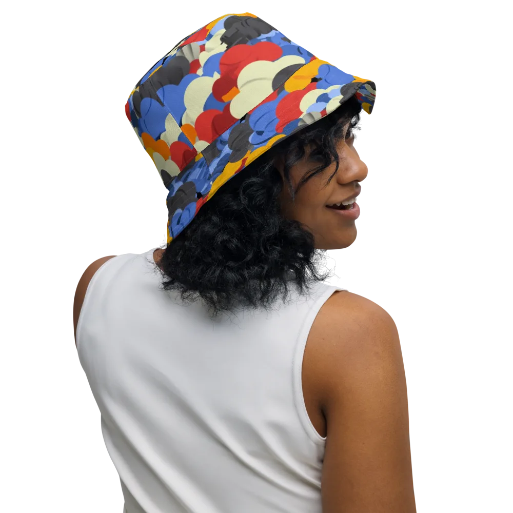 Cloudburst Chromatic on Reversible Bucket Hat — Right Outside