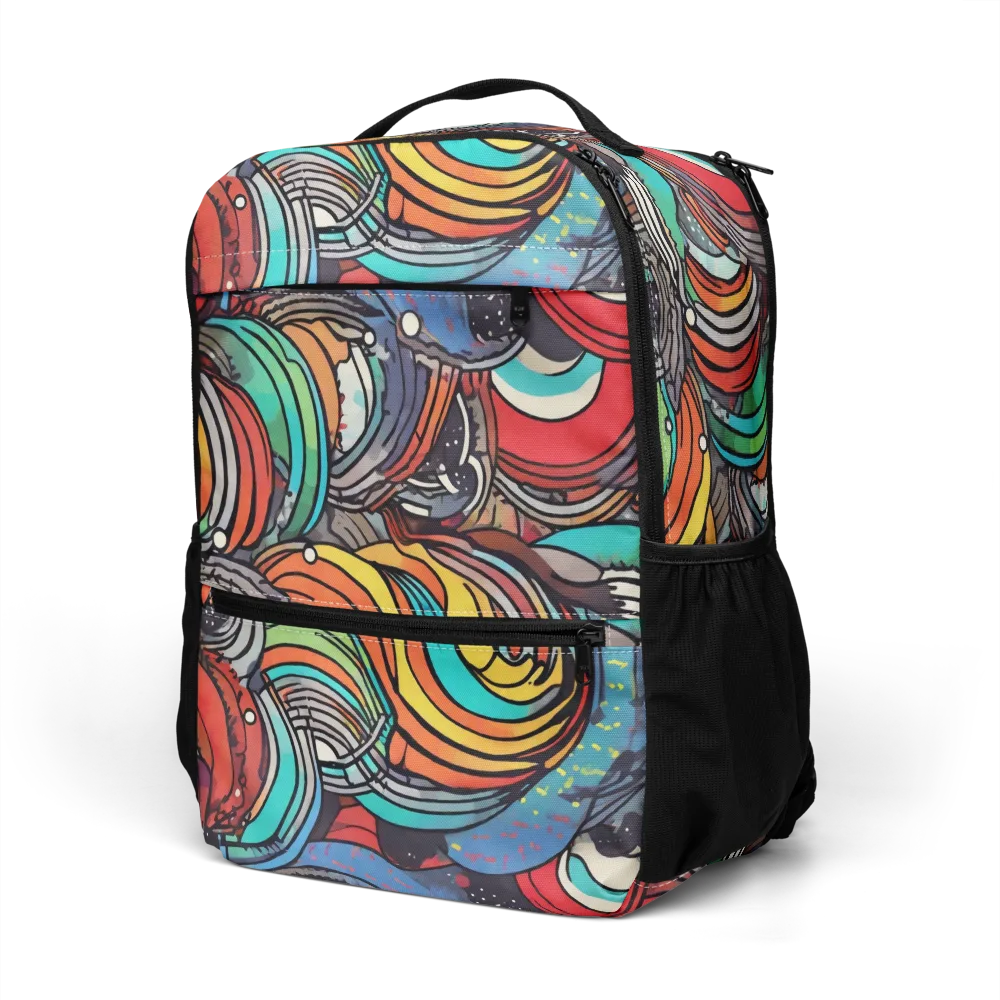Neon Pond Sonata on Utility Backpack — Left Front