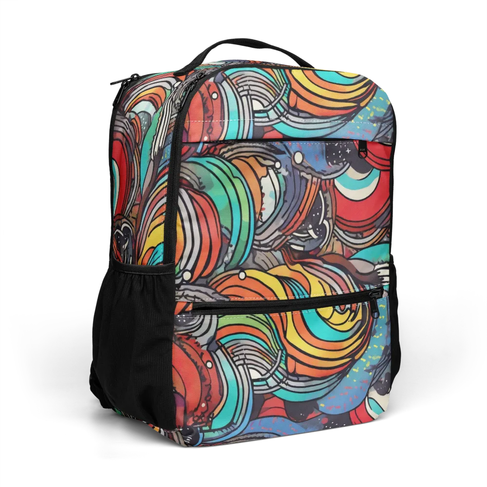Neon Pond Sonata on Utility Backpack — Right Front