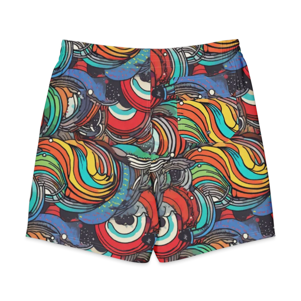Neon Pond Sonata on Men's Board Shorts — Back