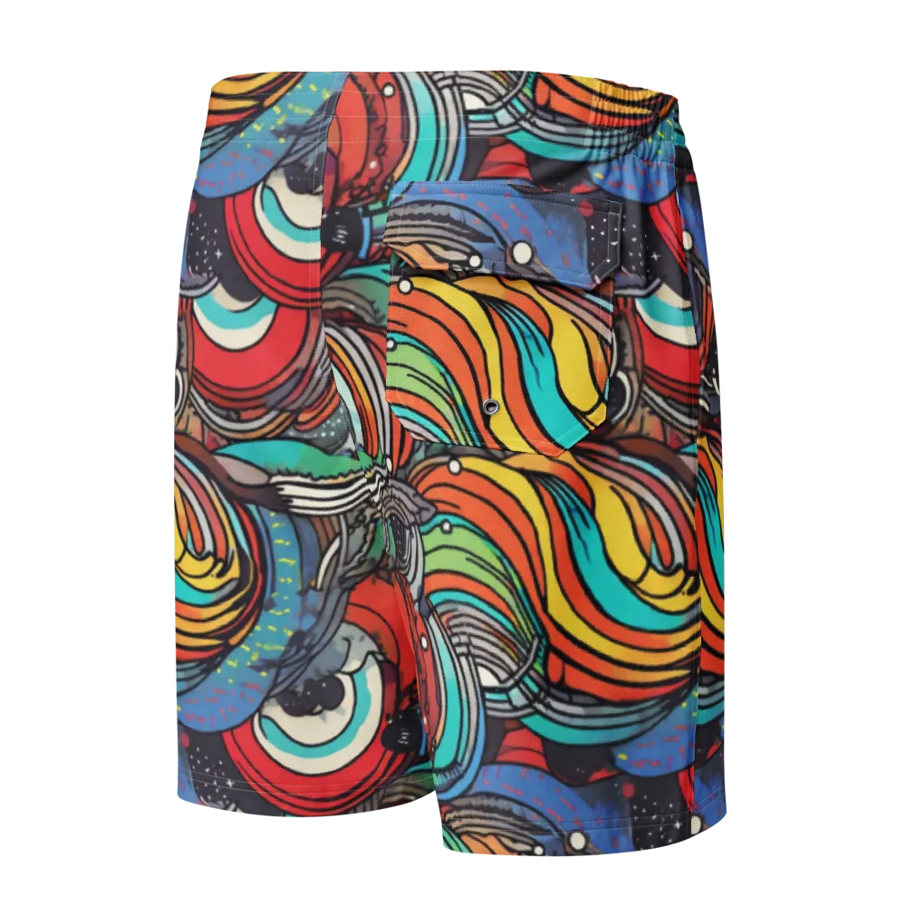 Neon Pond Sonata on Men's Board Shorts — Back