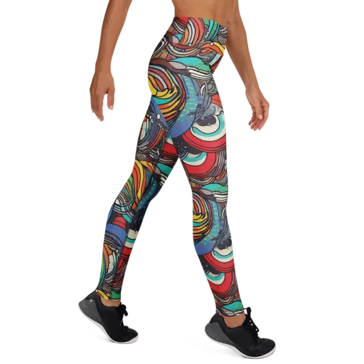 Neon Pond Sonata on a Yoga Leggings