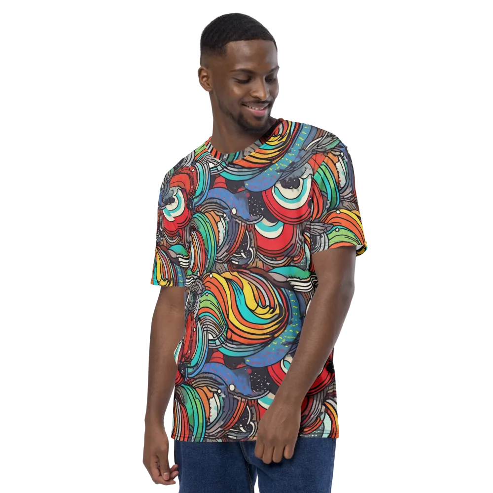 Neon Pond Sonata on Men's Crew Neck T-Shirt — Left
