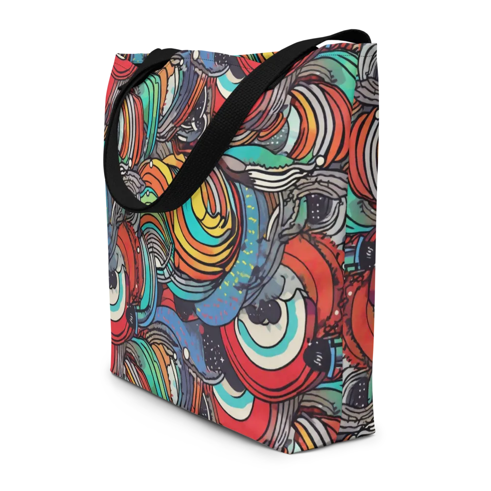 Neon Pond Sonata on Large Tote Bag W/ Pocket — Front