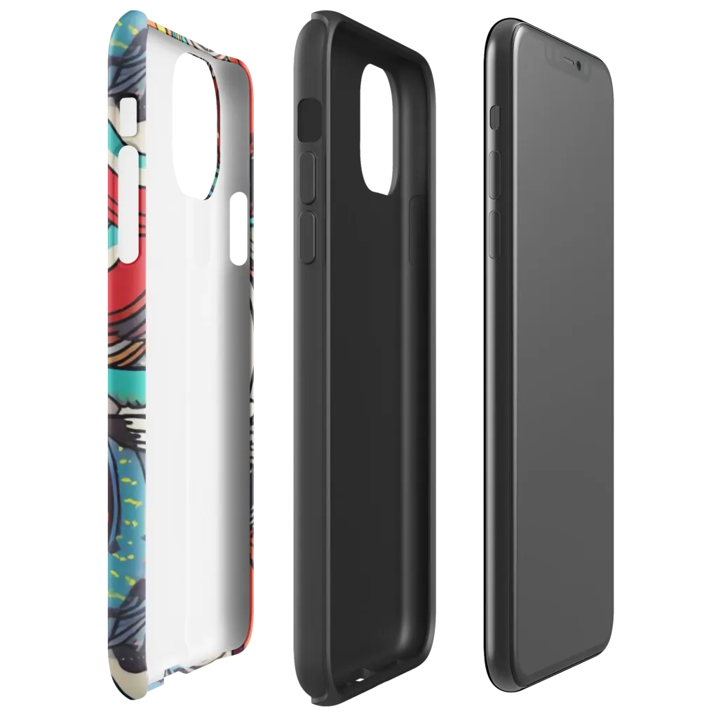 Neon Pond Sonata on Tough Case for iPhone® — Right