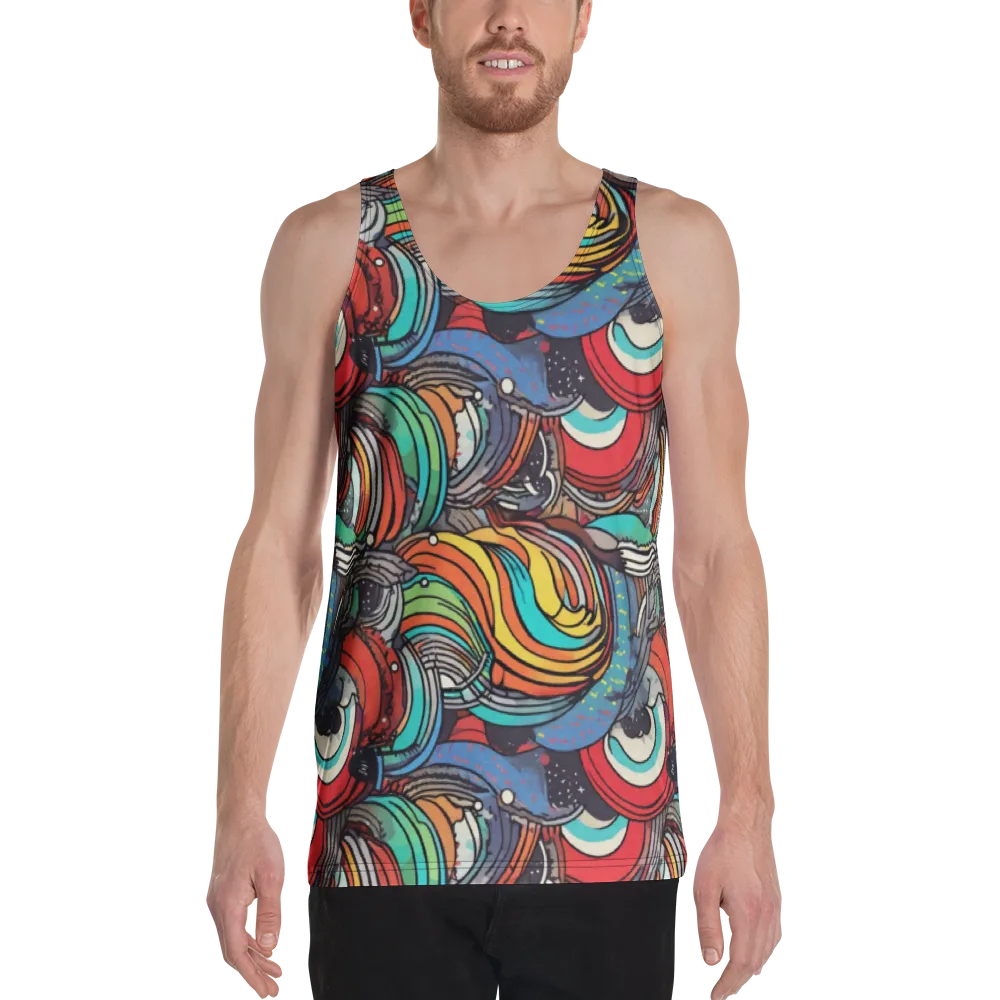 Neon Pond Sonata on Men's Tank Top — Front