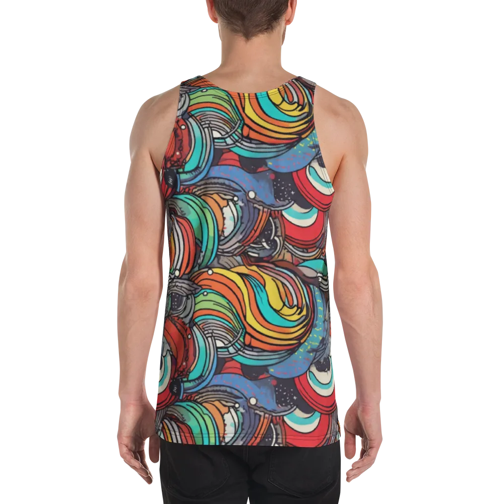 Neon Pond Sonata on Men's Tank Top — Back