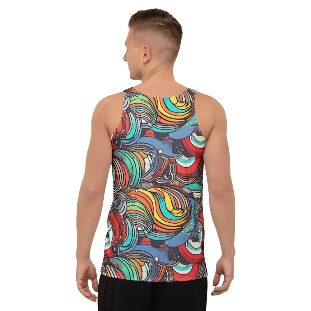 Neon Pond Sonata on Men's Tank Top — Back