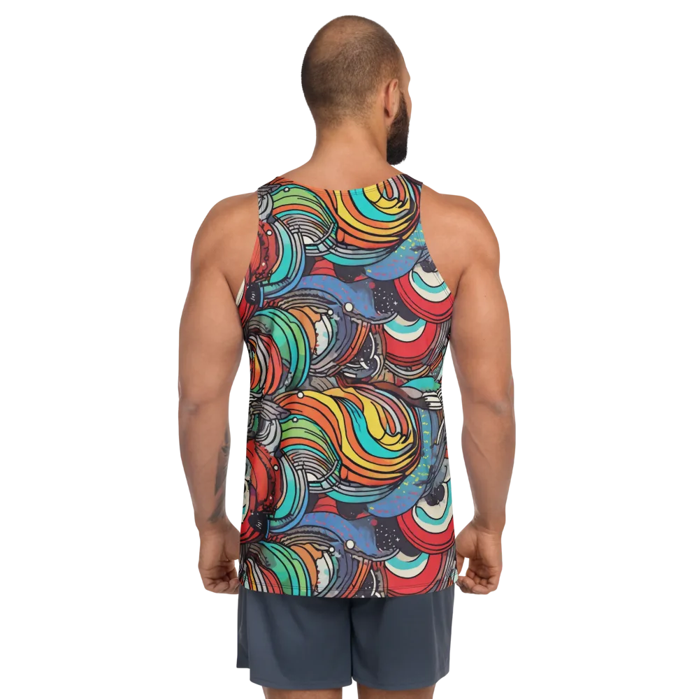 Neon Pond Sonata on Men's Tank Top — Back