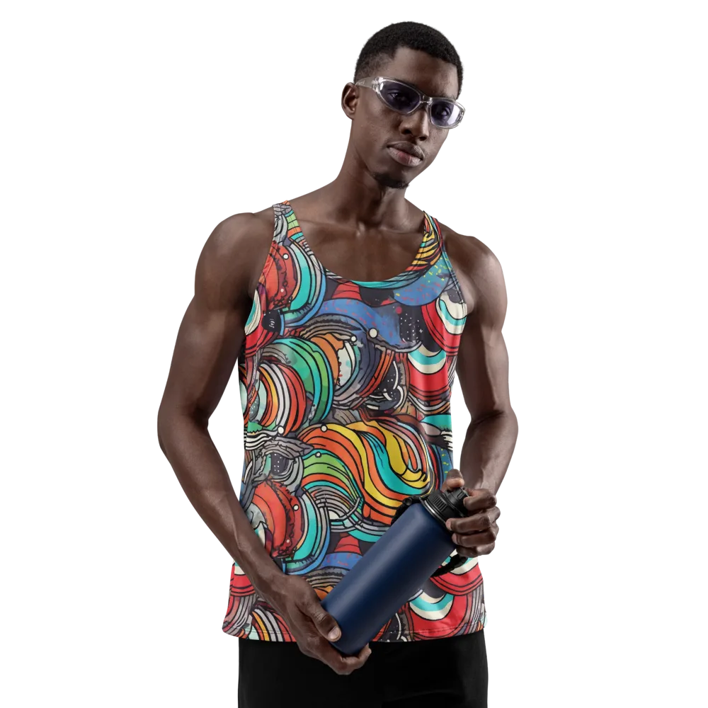 Neon Pond Sonata on Men's Tank Top — Front