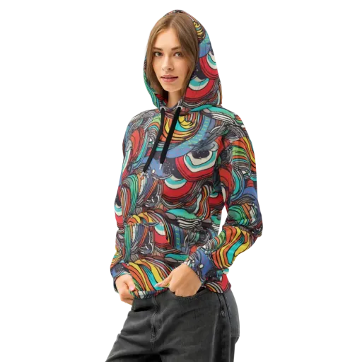 Neon Pond Sonata on a Cotton Hoodie