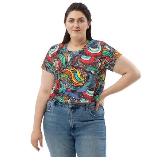 Neon Pond Sonata on a Crop Tee