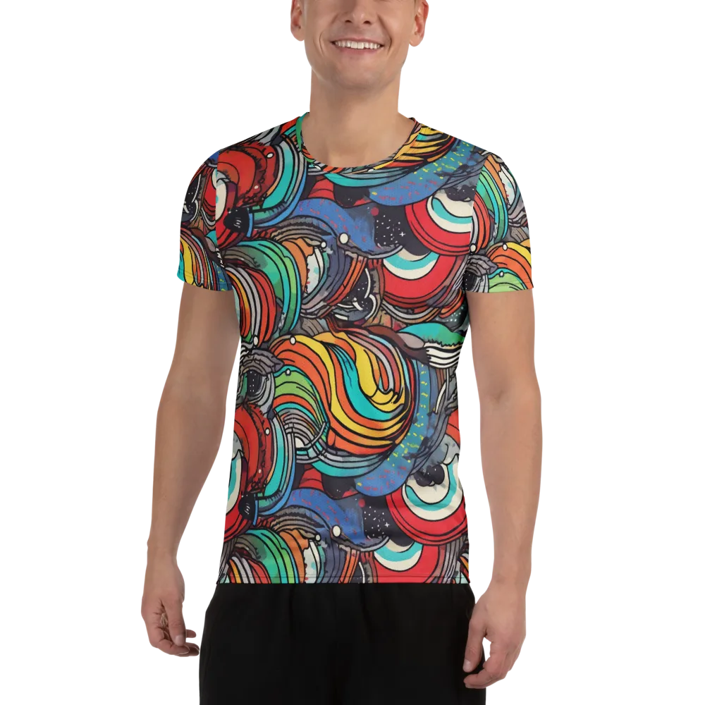 Neon Pond Sonata on Men's Athletic T-Shirt — Front