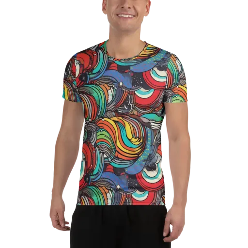 Neon Pond Sonata on a Men's Athletic T-Shirt