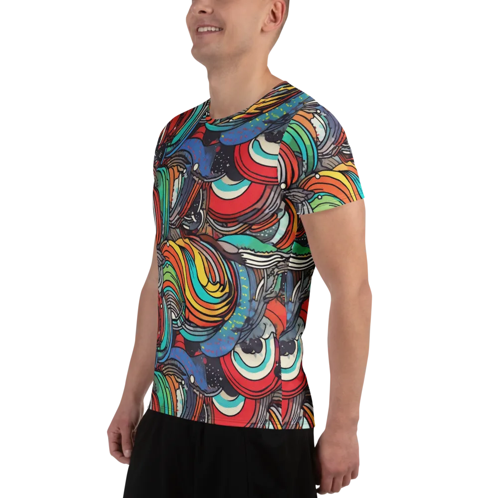 Neon Pond Sonata on Men's Athletic T-Shirt — Left