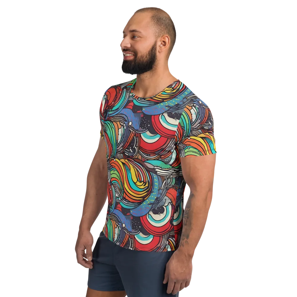 Neon Pond Sonata on Men's Athletic T-Shirt — Left