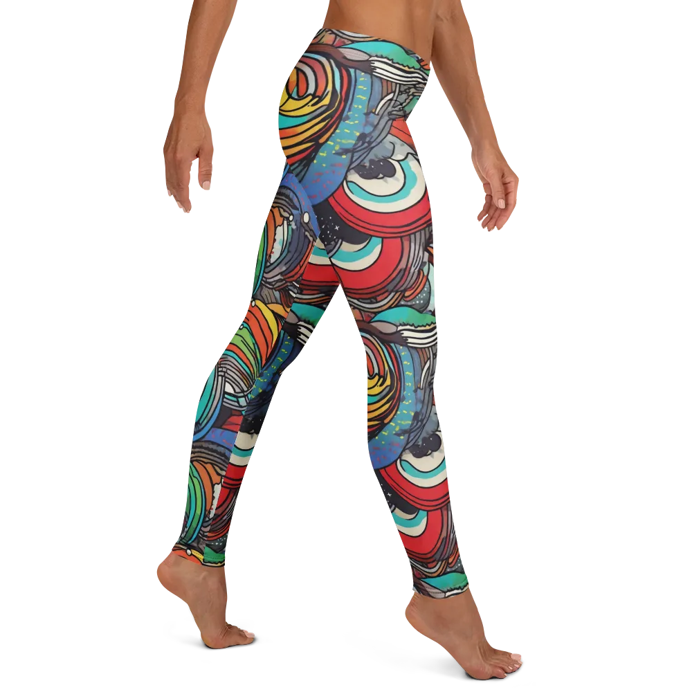 Neon Pond Sonata on Leggings — Right