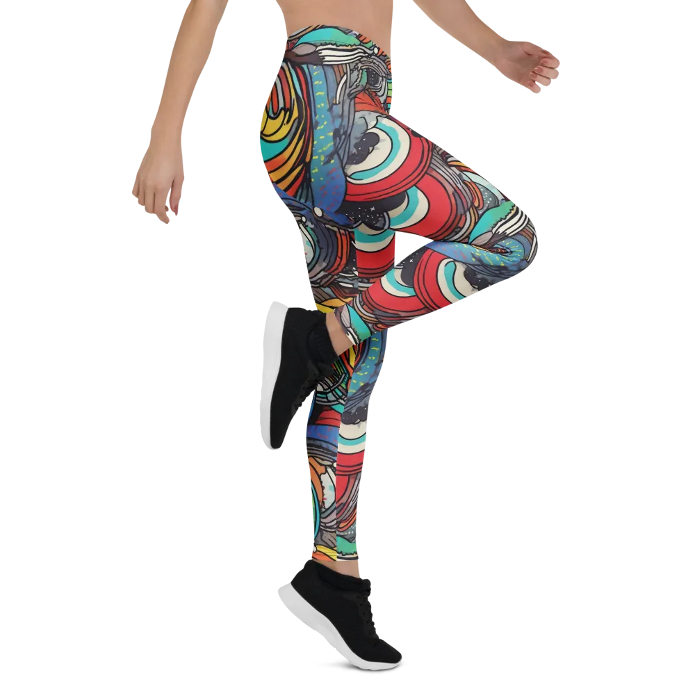 Neon Pond Sonata on Leggings — Right