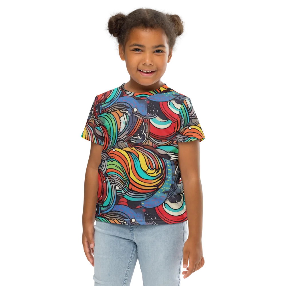 Neon Pond Sonata on Kids Crew Neck T-Shirt — Front