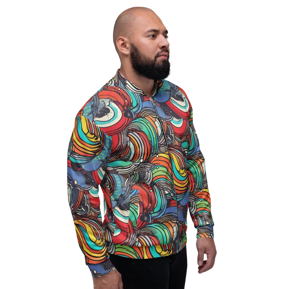 Neon Pond Sonata on Bomber Jacket — Right