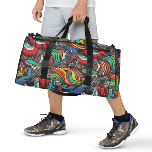 Neon Pond Sonata on a Duffle Bag