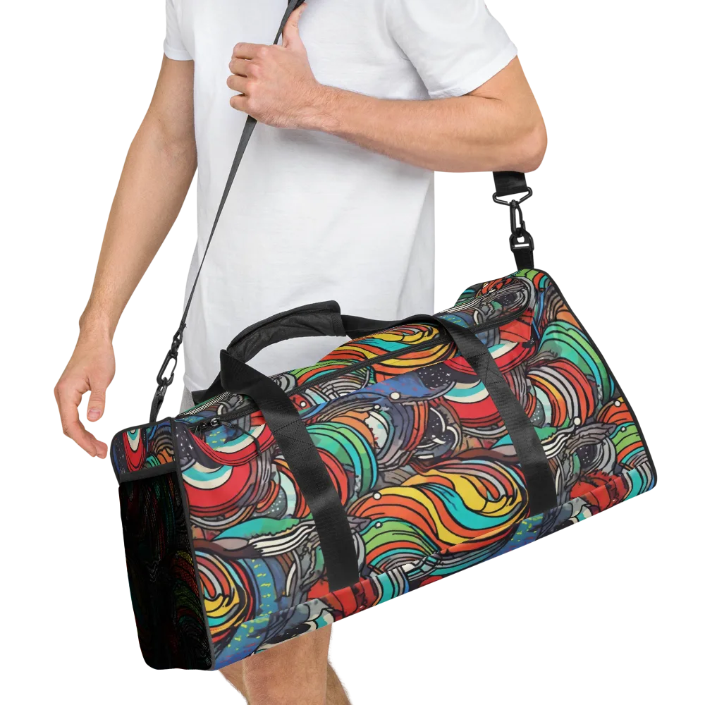 Neon Pond Sonata on Duffle Bag — Right Front