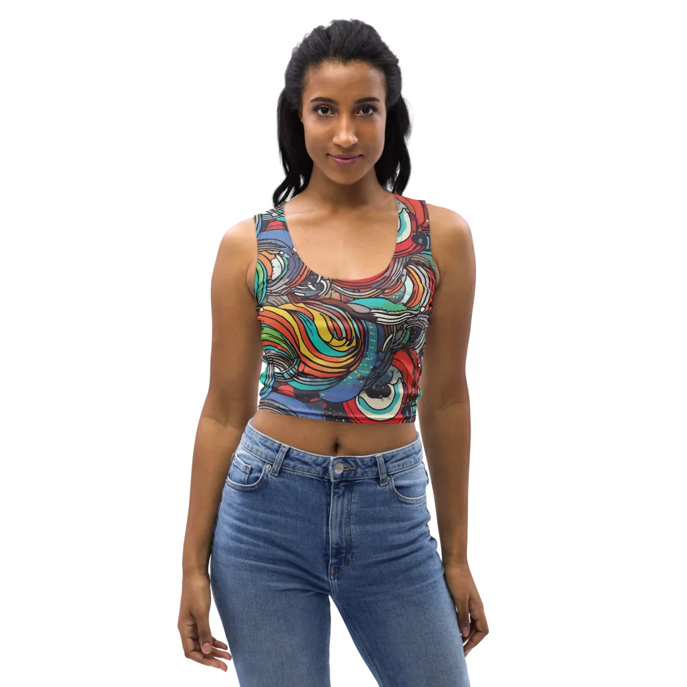 Neon Pond Sonata on Crop Top — Front