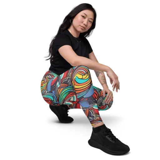 Neon Pond Sonata on a Leggings with Pockets