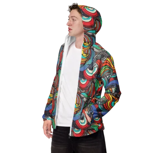Neon Pond Sonata on a Men's Windbreaker
