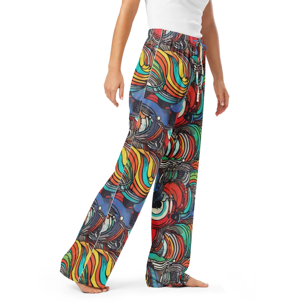 Neon Pond Sonata on Women's Pajama Pants — Right Front