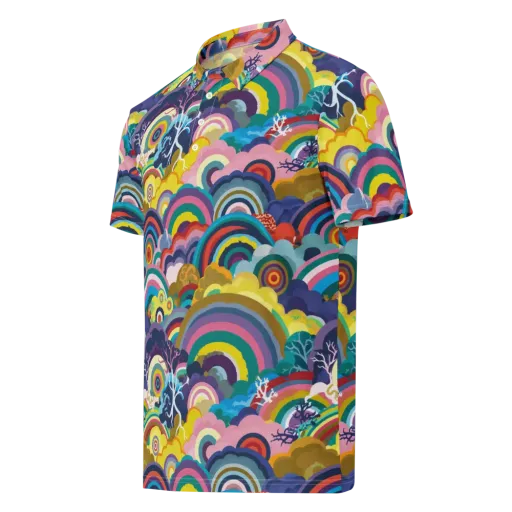 Prismwood Reverie on a Men's Slim Fit Polo Shirt