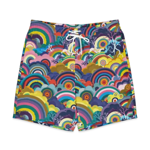 Prismwood Reverie on a Men's Board Shorts