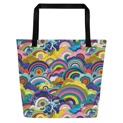 Prismwood Reverie on a Large Tote Bag W/ Pocket