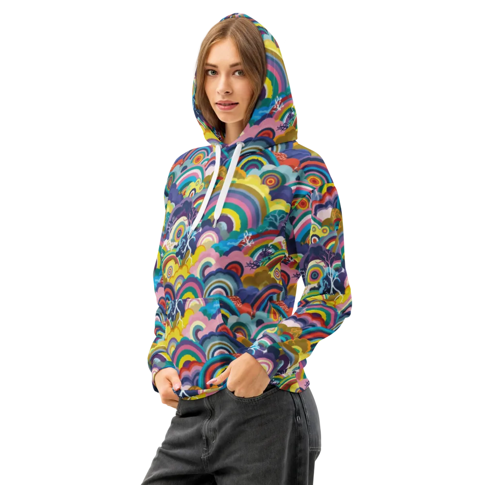 Prismwood Reverie on Cotton Hoodie — Left Front